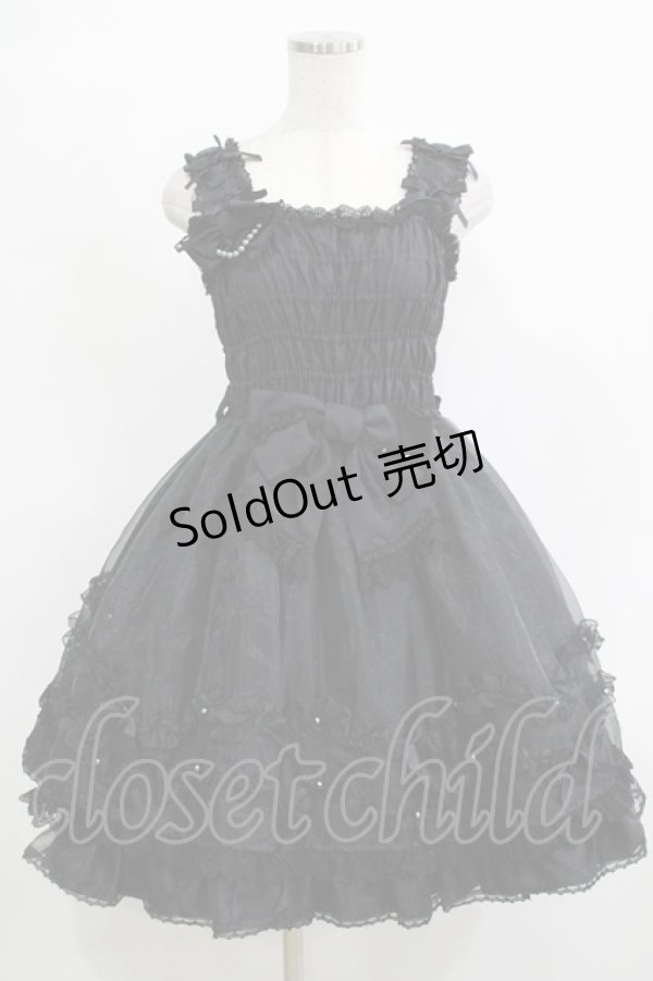 画像1: Angelic Pretty / フェアリープリンセスSetのジャンパースカート Free ブラック H-25-12-19-020-AP-OP-NS-ZH (1)