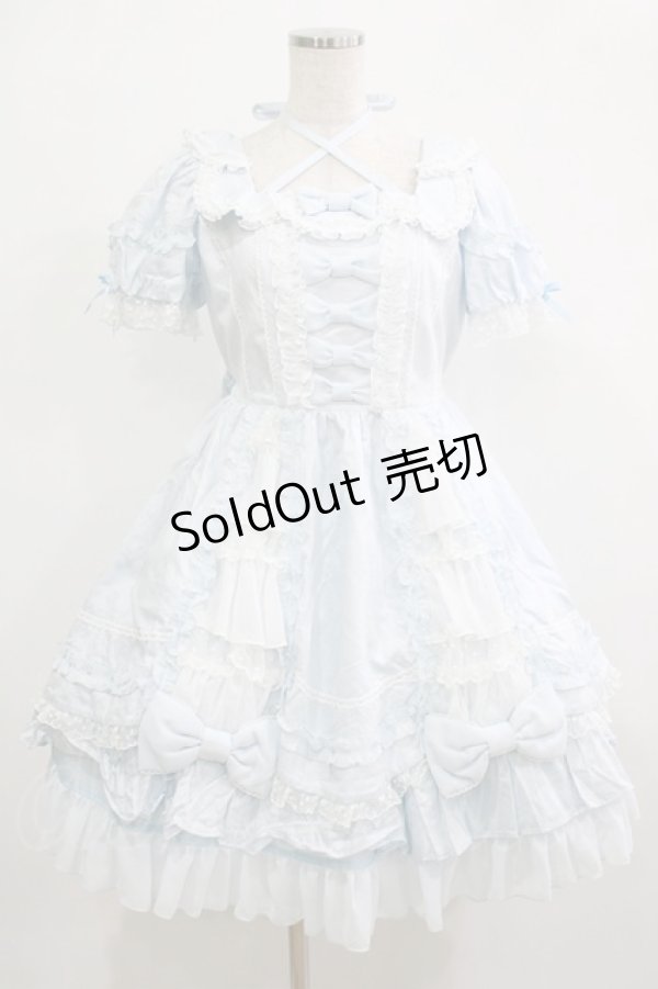 画像1: Angelic Pretty / Dreamy Creamワンピース Free サックス H-25-12-19-022-AP-OP-NS-ZH (1)