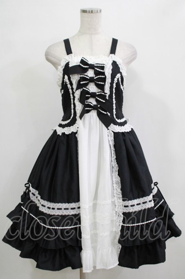 画像1: BABY,THE STARS SHINE BRIGHT / confiserieジャンパースカート Free ブラック H-25-12-19-023-BA-OP-NS-ZH (1)