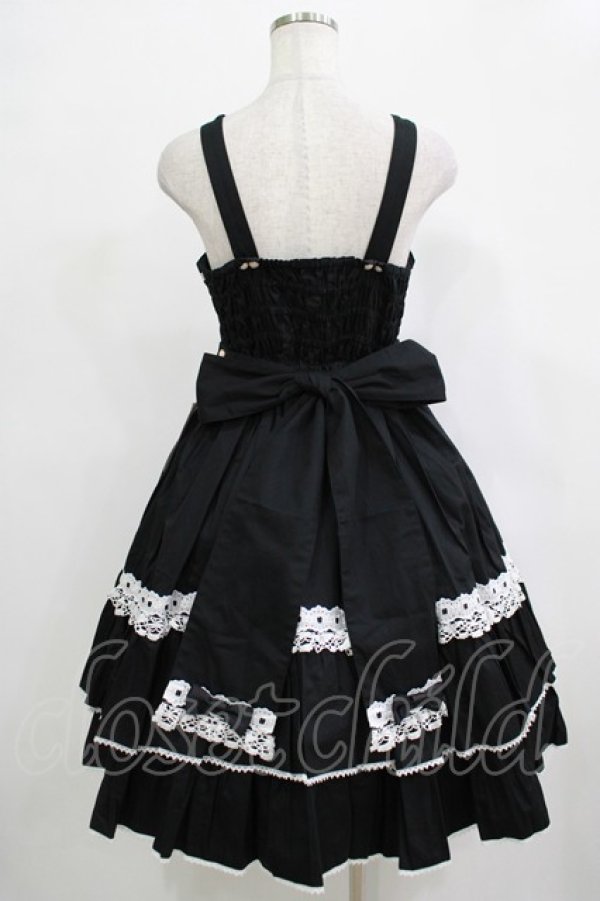 画像3: metamorphose / メアリーはしごレースジャンパースカート(無地) サイズ1 ブラック H-25-12-19-003-ME-OP-NS-ZH (3)