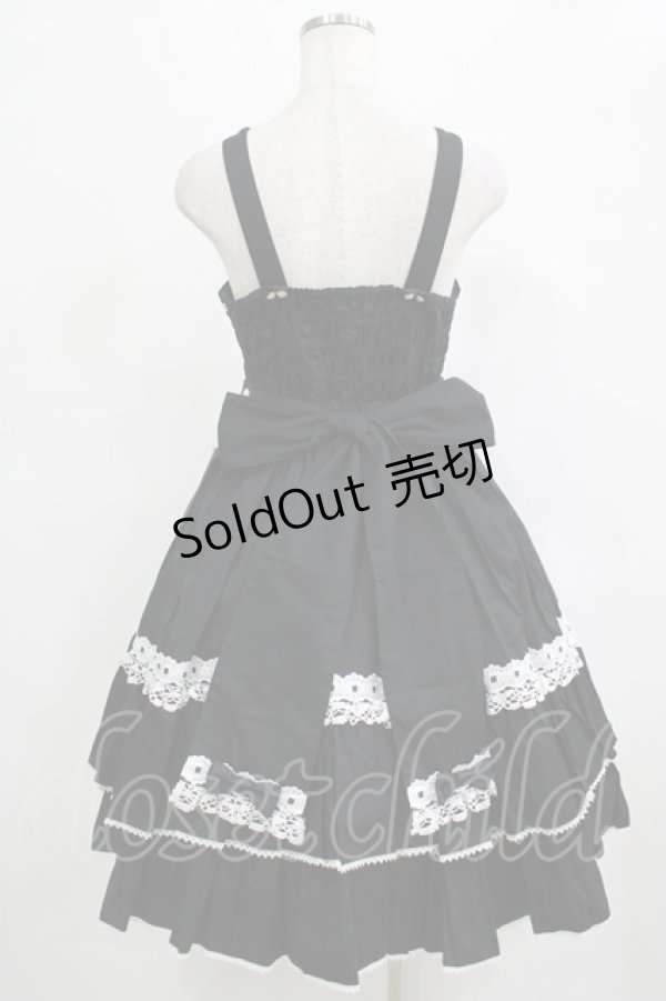 画像3: metamorphose / メアリーはしごレースジャンパースカート(無地) サイズ1 ブラック H-25-12-19-003-ME-OP-NS-ZH (3)