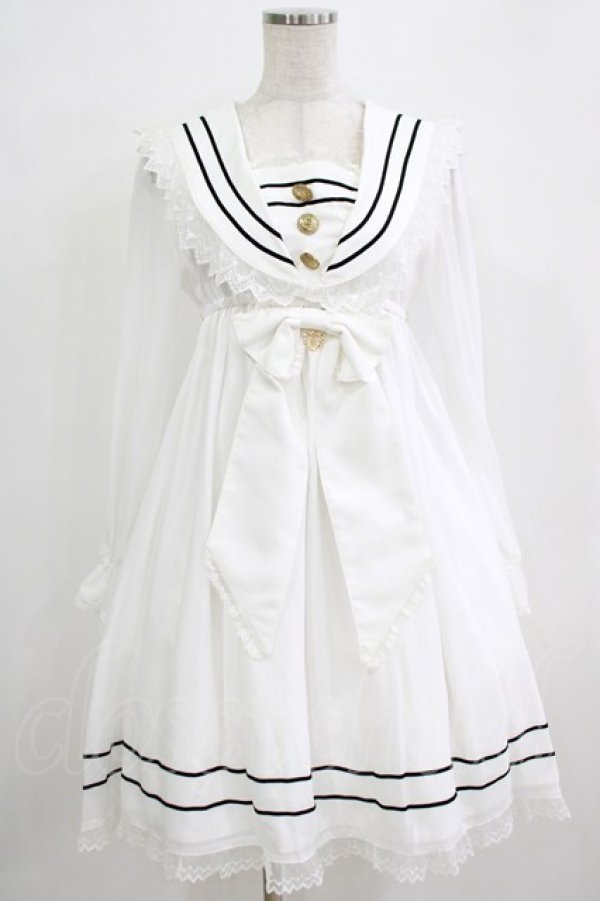 画像1: BABY,THE STARS SHINE BRIGHT / Sweet Cherries Cafe セーラーワンピース Free オフ H-25-12-20-022-BA-OP-NS-ZH (1)