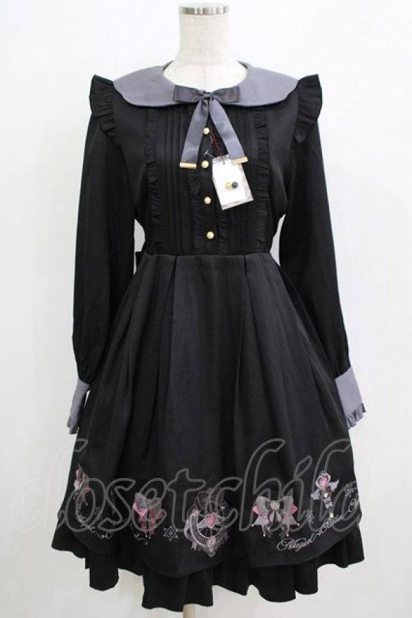 画像1: Amavel / Magical Ribbonワンピース Free ブラック H-25-12-20-023-CA-OP-NS-ZH (1)