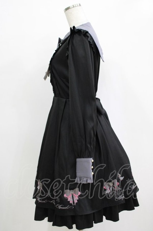 画像2: Amavel / Magical Ribbonワンピース Free ブラック H-25-12-20-023-CA-OP-NS-ZH (2)