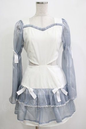 画像: Jamie エーエヌケー / フレアスリーブウエスト開きワンピース M オフ/サックス H-25-12-20-026-LO-OP-NS-ZH