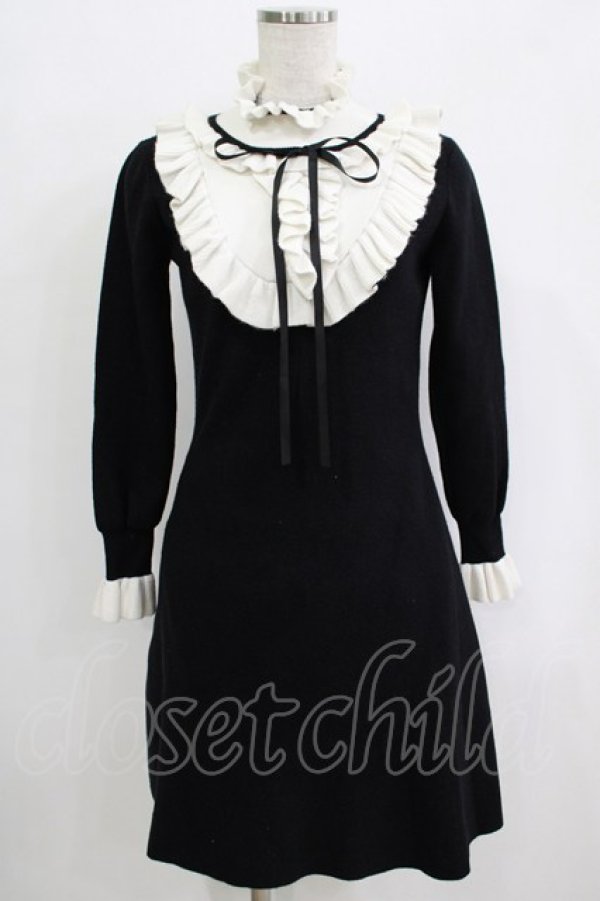 画像1: Bubbles / ニットワンピース Free ブラック H-25-12-20-028-CA-OP-NS-ZH (1)