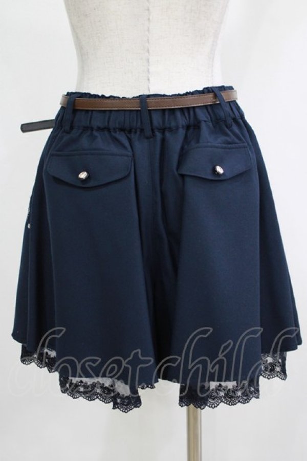 画像3: axes femme / ベルト付きフレアキュロット M ネイビー H-25-12-20-029-AX-PA-NS-ZH (3)