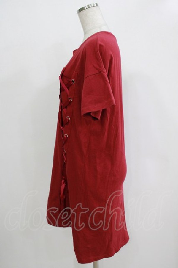 画像2: Ank Rouge / スピンドルTee M レッド H-25-12-20-033-CA-TS-NS-ZH (2)