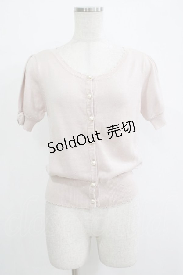 画像1: Ank Rouge / リボンカーディガン M ピンク H-25-12-20-039-CA-TO-NS-ZH (1)