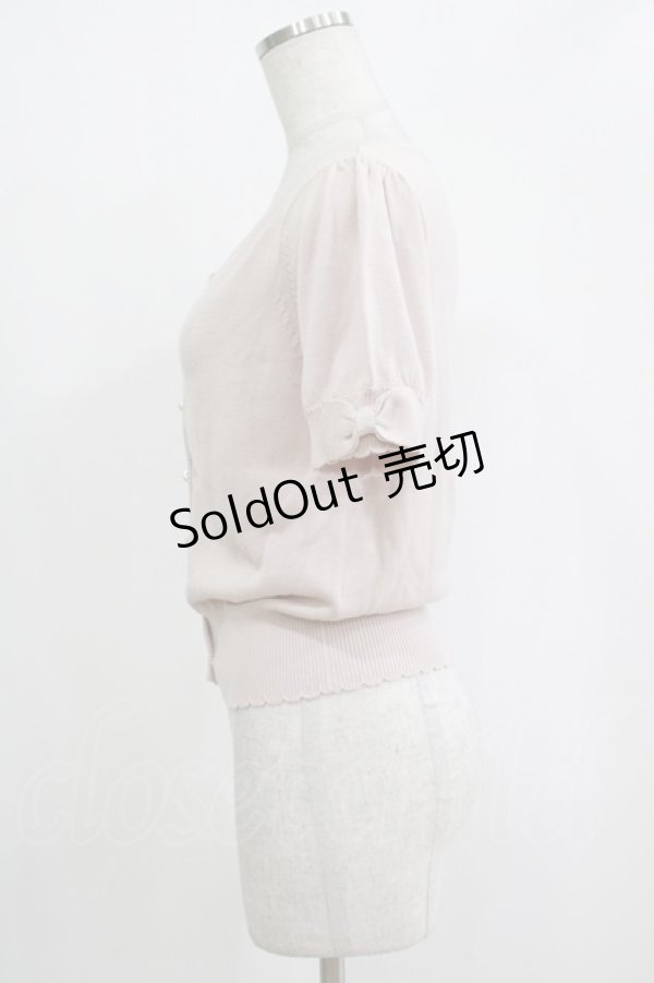 画像2: Ank Rouge / リボンカーディガン M ピンク H-25-12-20-039-CA-TO-NS-ZH (2)