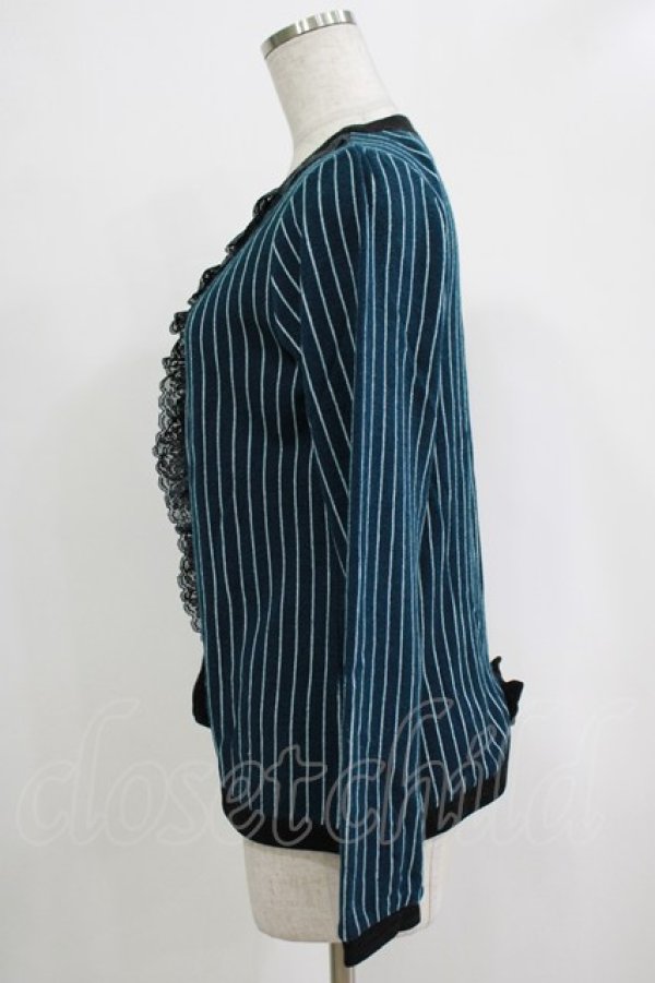 画像2: axes femme / ストライプトップス M グリーン H-25-12-20-041-AX-TO-NS-ZH (2)