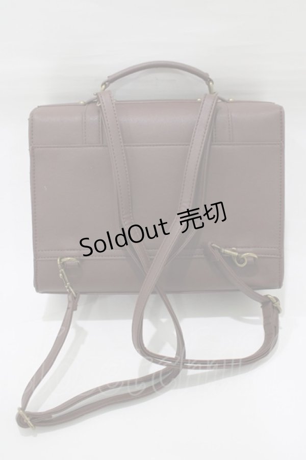 画像2: Kurumi Collaboration / CLK*カギアナバッグ　鍵穴サッチェルバッグ  ボルドー H-25-12-20-042-GO-BG-NS-ZH (2)