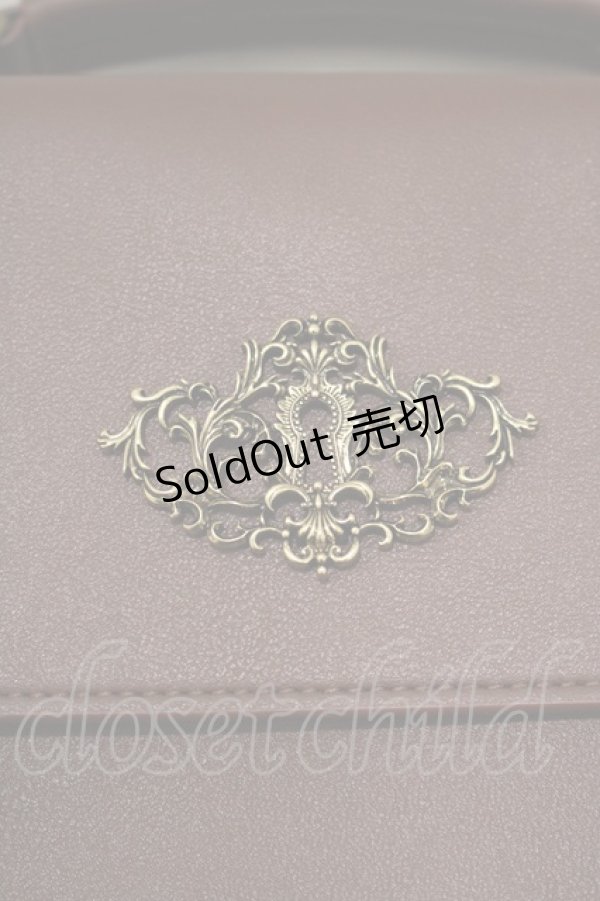 画像4: Kurumi Collaboration / CLK*カギアナバッグ　鍵穴サッチェルバッグ  ボルドー H-25-12-20-042-GO-BG-NS-ZH (4)