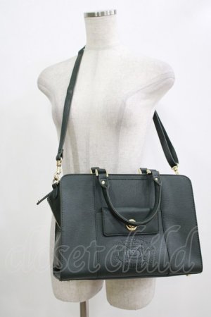 画像: Maison de FLEUR Petite Robe canone / 列車に飛び乗るボストンバッグ  グリーン H-25-12-20-043-EL-BG-NS-ZH