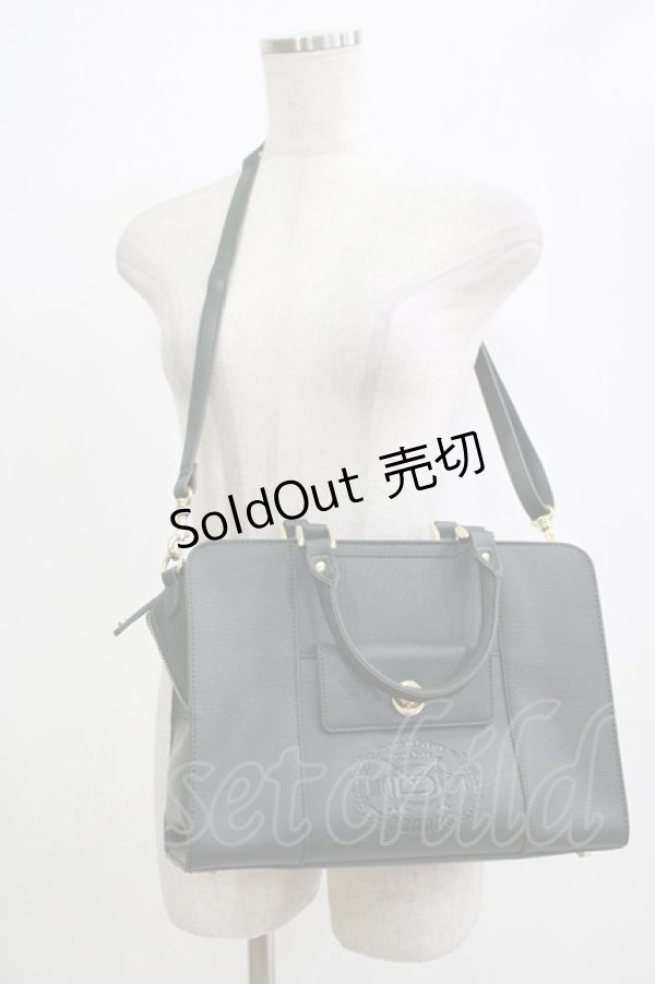 画像1: Maison de FLEUR Petite Robe canone / 列車に飛び乗るボストンバッグ  グリーン H-25-12-20-043-EL-BG-NS-ZH (1)