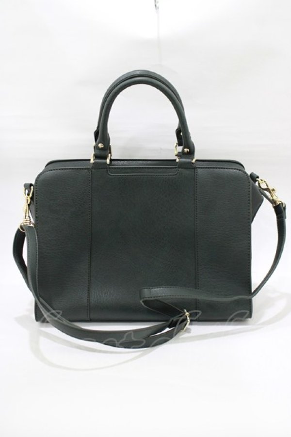 画像3: Maison de FLEUR Petite Robe canone / 列車に飛び乗るボストンバッグ  グリーン H-25-12-20-043-EL-BG-NS-ZH (3)