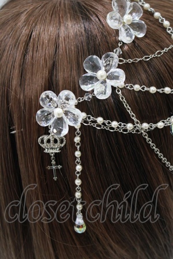 画像2: BABY,THE STARS SHINE BRIGHT / 天国の鍵クリスタルガーランド  シルバー H-25-12-20-052-BA-AC-NS-ZH (2)