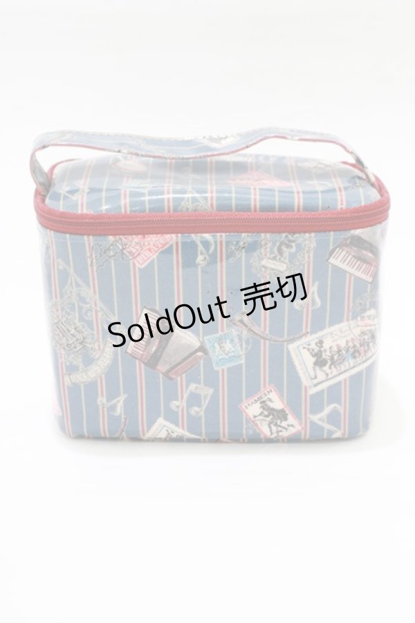 画像1: ALICE and the PIRATES / Teufel von Hameln柄バニティポーチ  サファイア(ブルー) H-25-12-20-053-PA-ZA-NS-ZH (1)