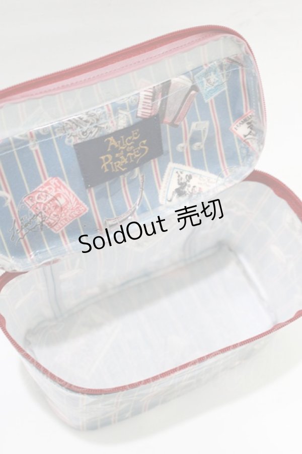 画像3: ALICE and the PIRATES / Teufel von Hameln柄バニティポーチ  サファイア(ブルー) H-25-12-20-053-PA-ZA-NS-ZH (3)