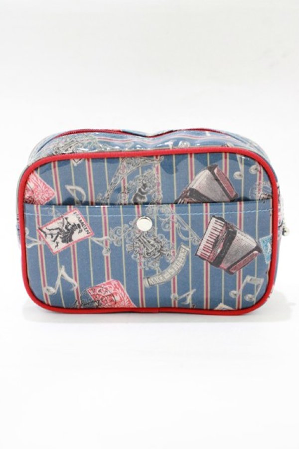 画像2: ALICE and the PIRATES / Teufel von Hameln柄ポーチ  サファイア(ブルー) H-25-12-20-054-PA-ZA-NS-ZH (2)