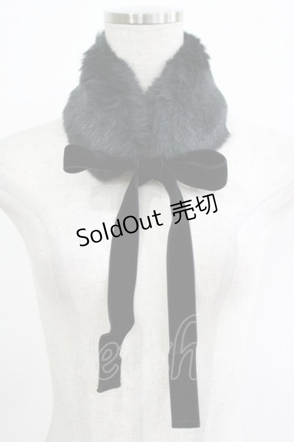 画像1: Victorian maiden / リボンファーティペット  ブラック H-25-12-20-056-CL-ZA-NS-ZH (1)