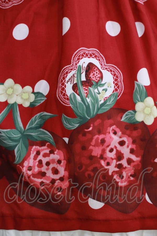 画像4: To Alice / 摘みたていちごのワンピース M レッド H-25-12-20-005-LO-OP-NS-ZH (4)