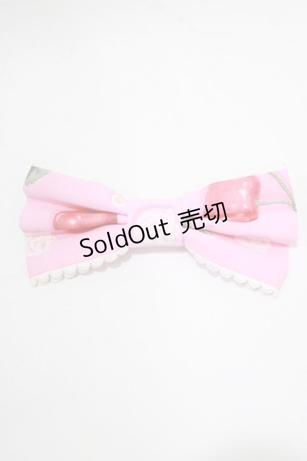 画像2: Angelic Pretty / Creamy Cherryバレッタ  ピンク H-25-12-20-062-AP-AC-NS-ZH (2)