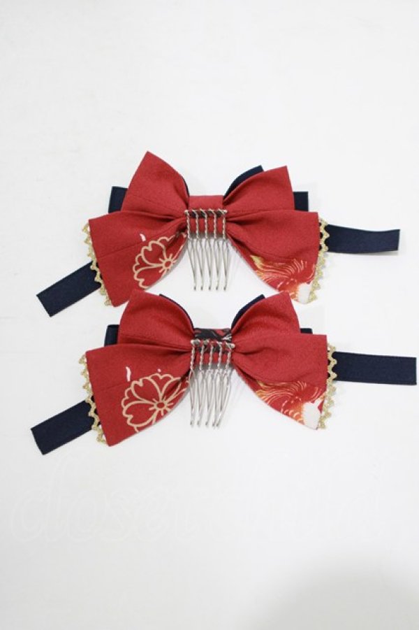 画像3: metamorphose / 乙女の白昼夢リボンコーム  赤系 H-25-12-20-063-ME-AC-NS-ZH (3)