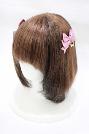 画像: Amavel / ハートチャーム付ダブルリボンミニクリップ  ピンク H-25-12-20-065-CA-AC-NS-ZH