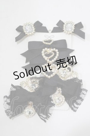 画像: LIZ LISA / ティアラリボン6コセットクリップ  ブラック H-25-12-20-066-LO-AC-NS-ZH