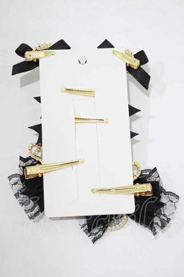 画像2: LIZ LISA / ティアラリボン6コセットクリップ  ブラック H-25-12-20-066-LO-AC-NS-ZH (2)