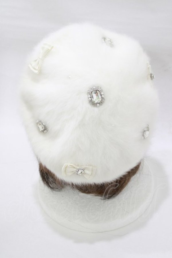 画像2: NOEMIE / フェルトリボンベレー帽  オフ H-25-12-20-075-LO-AC-NS-ZH (2)