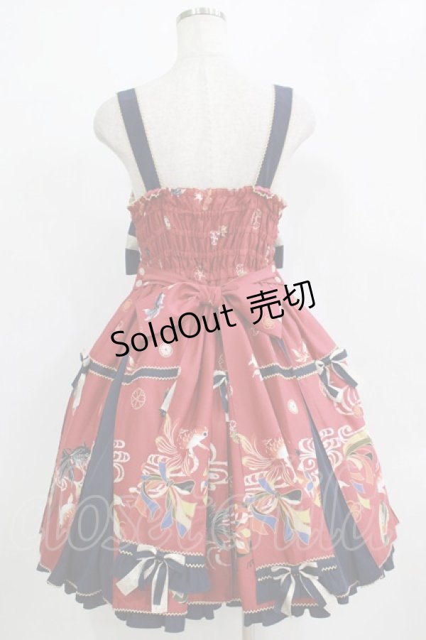 画像3: metamorphose / 乙女の白昼夢タックジャンパースカート Free 赤系 H-25-12-20-006-ME-OP-NS-ZH (3)