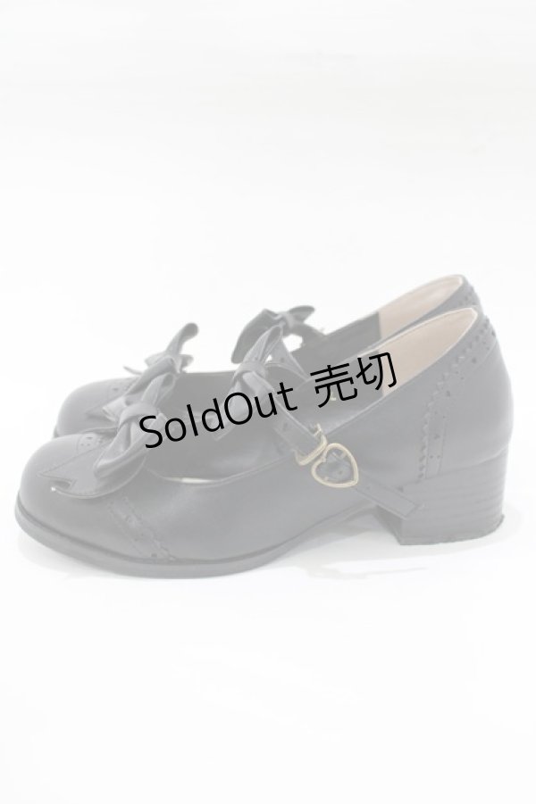 画像2: metamorphose / リボンストラップシューズ L/〜24.5cm ブラック H-25-12-20-079-ME-SH-NS-ZH (2)