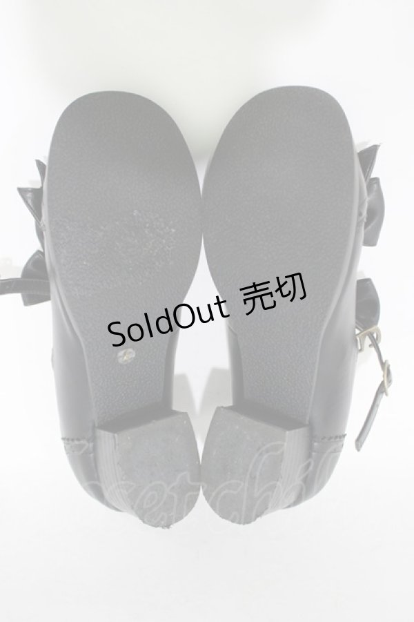 画像4: metamorphose / リボンストラップシューズ L/〜24.5cm ブラック H-25-12-20-079-ME-SH-NS-ZH (4)