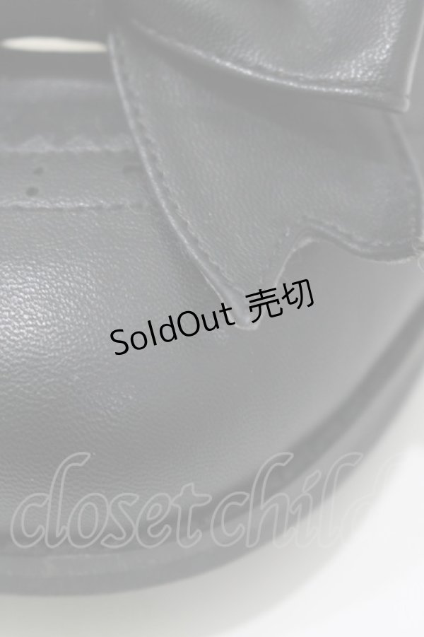 画像5: metamorphose / リボンストラップシューズ L/〜24.5cm ブラック H-25-12-20-079-ME-SH-NS-ZH (5)