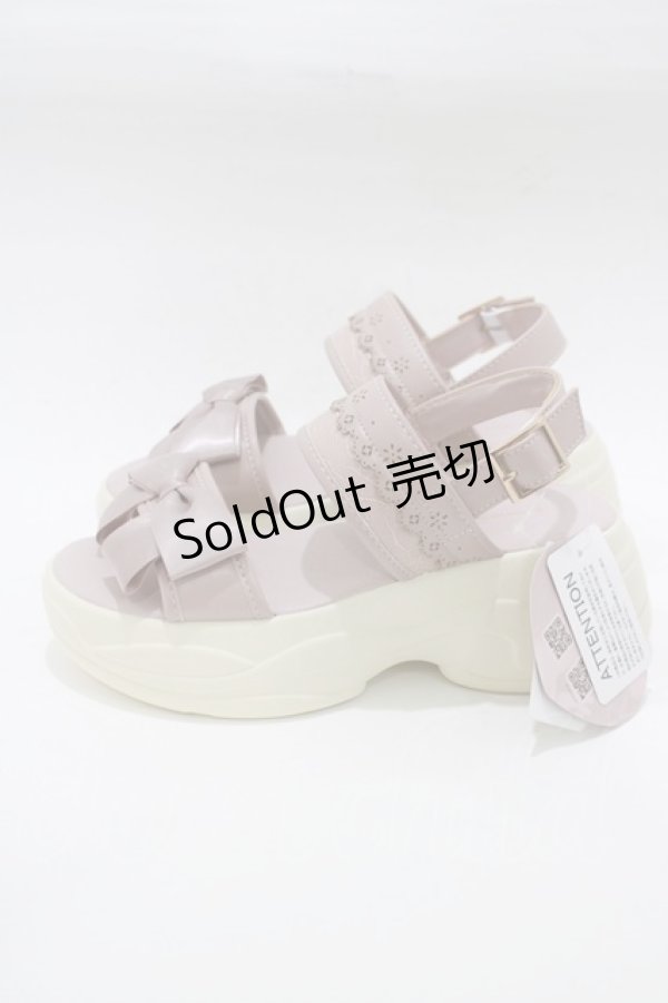 画像2: m petit by misako / AMリボンスニーカーサンダル S ピンク H-25-12-20-082-LO-SH-NS-ZH (2)