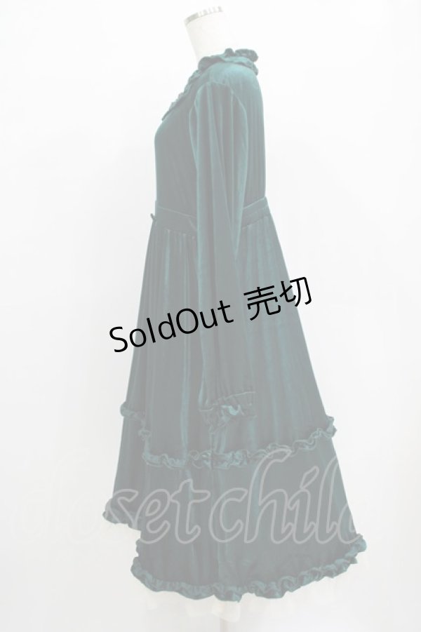 画像2: virally / TT*HOSベロア2WAY M グリーン H-25-12-20-012-PU-OP-NS-ZH (2)