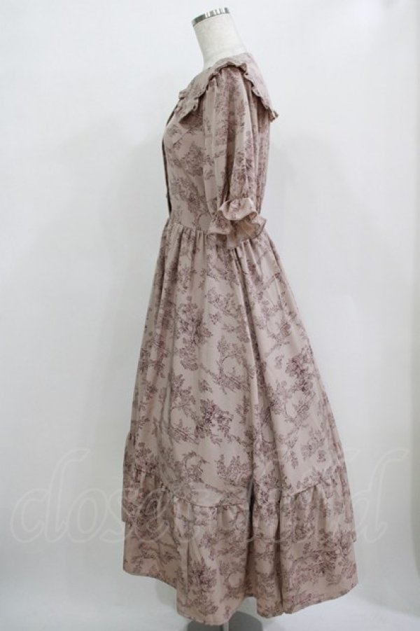 画像2: m petit by misako / トワルドジュイOPハンソデ L ピンク H-25-12-20-015-LO-OP-NS-ZH (2)