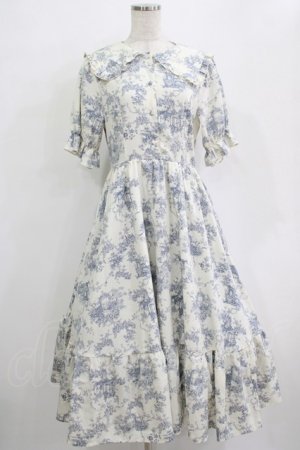 画像: m petit by misako / トワルドジュイOPハンソデ M オフ/ブルー H-25-12-20-016-LO-OP-NS-ZH