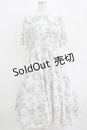 画像: m petit by misako / トワルドジュイOPハンソデ M オフ/ブルー H-25-12-20-016-LO-OP-NS-ZH