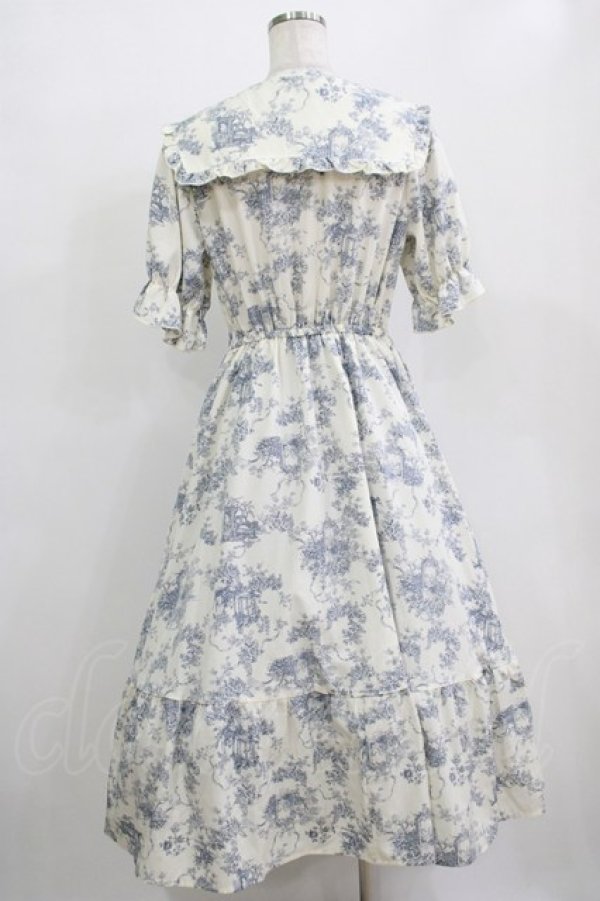 画像3: m petit by misako / トワルドジュイOPハンソデ M オフ/ブルー H-25-12-20-016-LO-OP-NS-ZH (3)