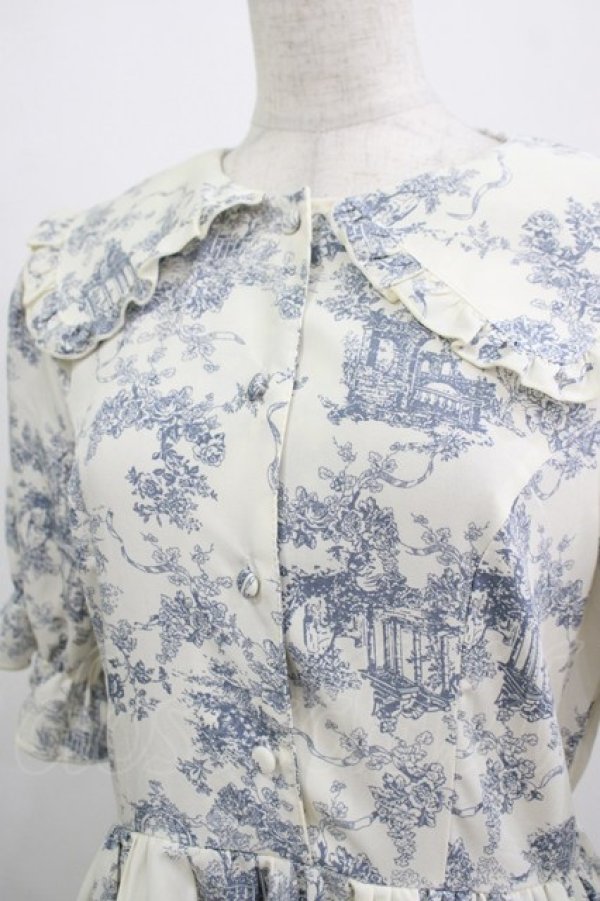 画像5: m petit by misako / トワルドジュイOPハンソデ M オフ/ブルー H-25-12-20-016-LO-OP-NS-ZH (5)