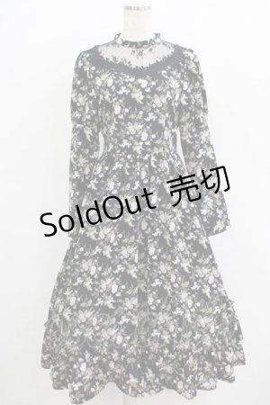 画像: Kurumi Collaboration / KRハナジゴスリーブワンピース M ブラック H-25-12-20-017-GO-OP-NS-ZH