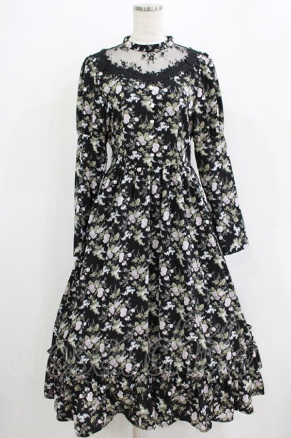 画像1: Kurumi Collaboration / KRハナジゴスリーブワンピース M ブラック H-25-12-20-017-GO-OP-NS-ZH (1)