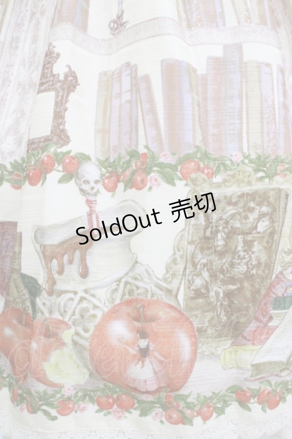 画像4: ALICE and the PIRATES / Wicked Queen's poison cellar柄ジャンパースカートI Free 生成り H-25-12-20-002-PA-OP-NS-ZH (4)