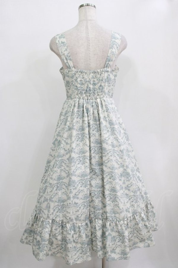 画像3: m petit by misako / MSKトワルドジュイジャンパースカート M オフ/サックス H-25-12-20-018-LO-SK-NS-ZH (3)