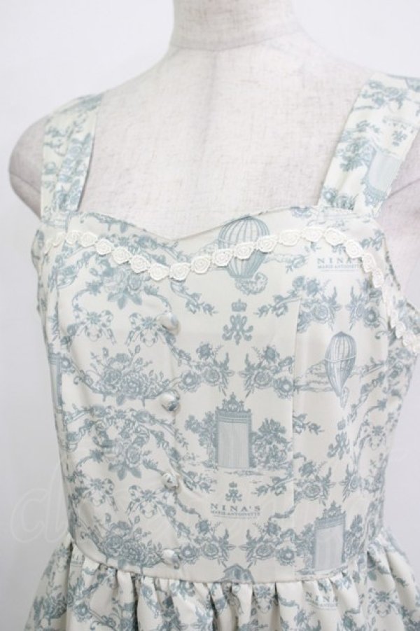 画像5: m petit by misako / MSKトワルドジュイジャンパースカート M オフ/サックス H-25-12-20-018-LO-SK-NS-ZH (5)