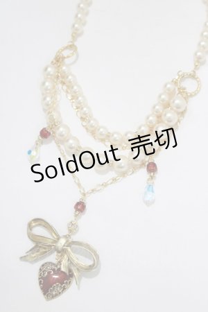 画像: ALICE and the PIRATES / Juliette リボンハートチョーカー  ゴールド H-25-12-21-034-PA-AC-NS-ZH