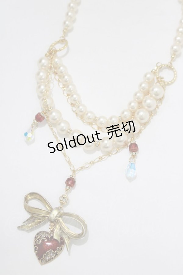 画像1: ALICE and the PIRATES / Juliette リボンハートチョーカー  ゴールド H-25-12-21-034-PA-AC-NS-ZH (1)